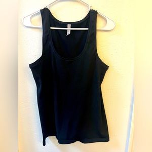 Athleta Black ribbed tank.   Excellent condition. Size XL.